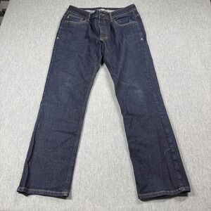 Stio Jeans Mens 34S Blue Straight Fit Stretch Dark Wash Denim Mountain Town Tech
